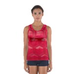 Red Textured Wall Sport Tank Top 