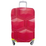 Red Textured Wall Luggage Cover (Medium)