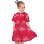 Red Textured Wall Kids  Sailor Dress