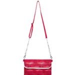 Red Textured Wall Mini Crossbody Handbag