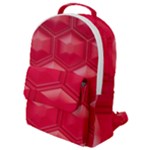 Red Textured Wall Flap Pocket Backpack (Small)