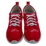 Red Textured Wall Women Athletic Shoes