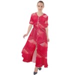 Red Textured Wall Waist Tie Boho Maxi Dress