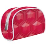 Red Textured Wall Make Up Case (Large)