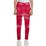 Red Textured Wall Kids  Skirted Pants