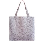 Plaster Background Floral Pattern Zipper Grocery Tote Bag