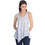 Plaster Background Floral Pattern Sleeveless Tunic