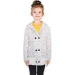 Plaster Background Floral Pattern Kids  Double Breasted Button Coat