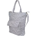Plaster Background Floral Pattern Shoulder Tote Bag