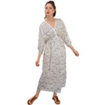 Plaster Background Floral Pattern Grecian Style  Maxi Dress