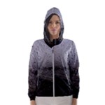 Rain On Glass Texture Women s Hooded Windbreaker