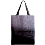 Rain On Glass Texture Zipper Classic Tote Bag