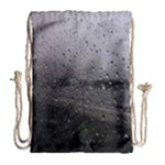 Rain On Glass Texture Drawstring Bag (Large)