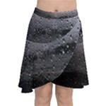Rain On Glass Texture Chiffon Wrap Front Skirt