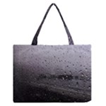 Rain On Glass Texture Zipper Medium Tote Bag