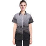 Rain On Glass Texture Women s Short Sleeve Shirt