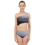 Rain On Glass Texture Spliced Up Two Piece Swimsuit