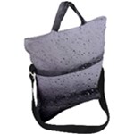 Rain On Glass Texture Fold Over Handle Tote Bag
