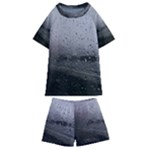 Rain On Glass Texture Kids  Swim Tee and Shorts Set