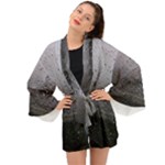 Rain On Glass Texture Long Sleeve Kimono