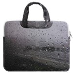 Rain On Glass Texture MacBook Pro 16  Double Pocket Laptop Bag 