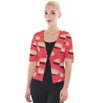 Stackable Chips In Lines Cropped Button Cardigan