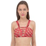 Stackable Chips In Lines Cage Up Bikini Top