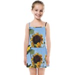 Sunflower Flower Yellow Kids  Summer Sun Dress
