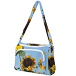 Sunflower Flower Yellow Front Pocket Crossbody Bag