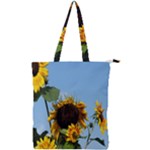 Sunflower Flower Yellow Double Zip Up Tote Bag