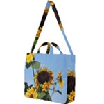 Sunflower Flower Yellow Square Shoulder Tote Bag