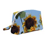 Sunflower Flower Yellow Wristlet Pouch Bag (Medium)