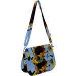 Sunflower Flower Yellow Saddle Handbag