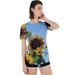 Sunflower Flower Yellow Perpetual Short Sleeve T-Shirt