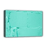 Teal Brick Texture Deluxe Canvas 18  x 12  (Stretched)