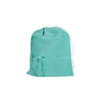 Teal Brick Texture Drawstring Pouch (Small)