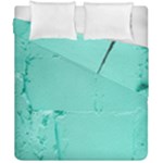 Teal Brick Texture Duvet Cover Double Side (California King Size)