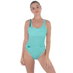 Teal Brick Texture Bring Sexy Back Swimsuit