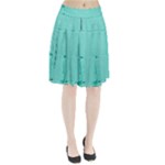 Teal Brick Texture Pleated Skirt
