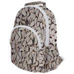 Texture Pattern Design Rounded Multi Pocket Backpack