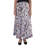 Texture Pattern Design Flared Maxi Skirt