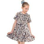 Texture Pattern Design Kids  Short Sleeve Shirt Dress