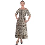 Texture Pattern Design Shoulder Straps Boho Maxi Dress 
