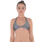 Texture Pattern Wallpaper Halter Neck Bikini Top