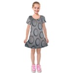 Texture Pattern Wallpaper Kids  Short Sleeve Velvet Dress