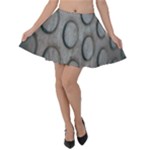 Texture Pattern Wallpaper Velvet Skater Skirt