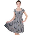 Texture Pattern Wallpaper Cap Sleeve Midi Dress