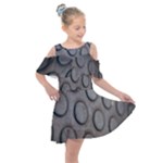Texture Pattern Wallpaper Kids  Shoulder Cutout Chiffon Dress