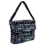Texture Pattern Buckle Messenger Bag