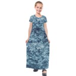 Texture Reef Pattern Kids  Short Sleeve Maxi Dress